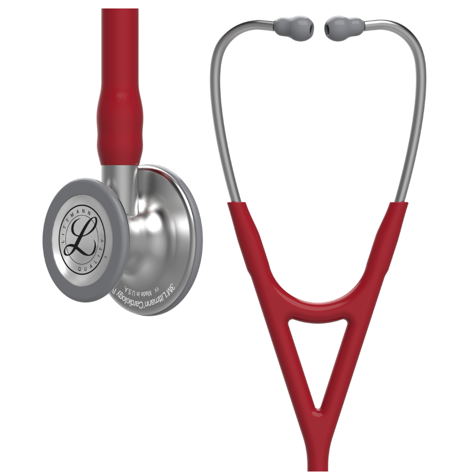 #6184 3M™ Littmann® Cardiology IV™ Diagnostic Stethoscope, Standard-Finish Chestpiece, Burgundy Tube, 27 inch