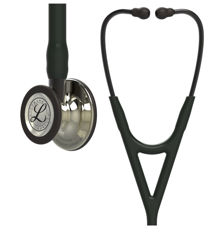 #6179 3M™ Littmann® Cardiology IV™ Diagnostic Stethoscope, Champagne-Finish Chestpiece, Black Tube, Smoke Stem and Headset, 27 inch
