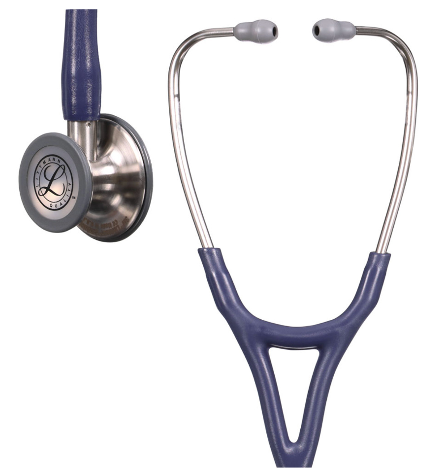 #6187C 3M™ Littmann® Cardiology IV™ Diagnostic Stethoscope, Stainless-finish Chestpiece, Satin Midnight Blue Tube, 27 inch