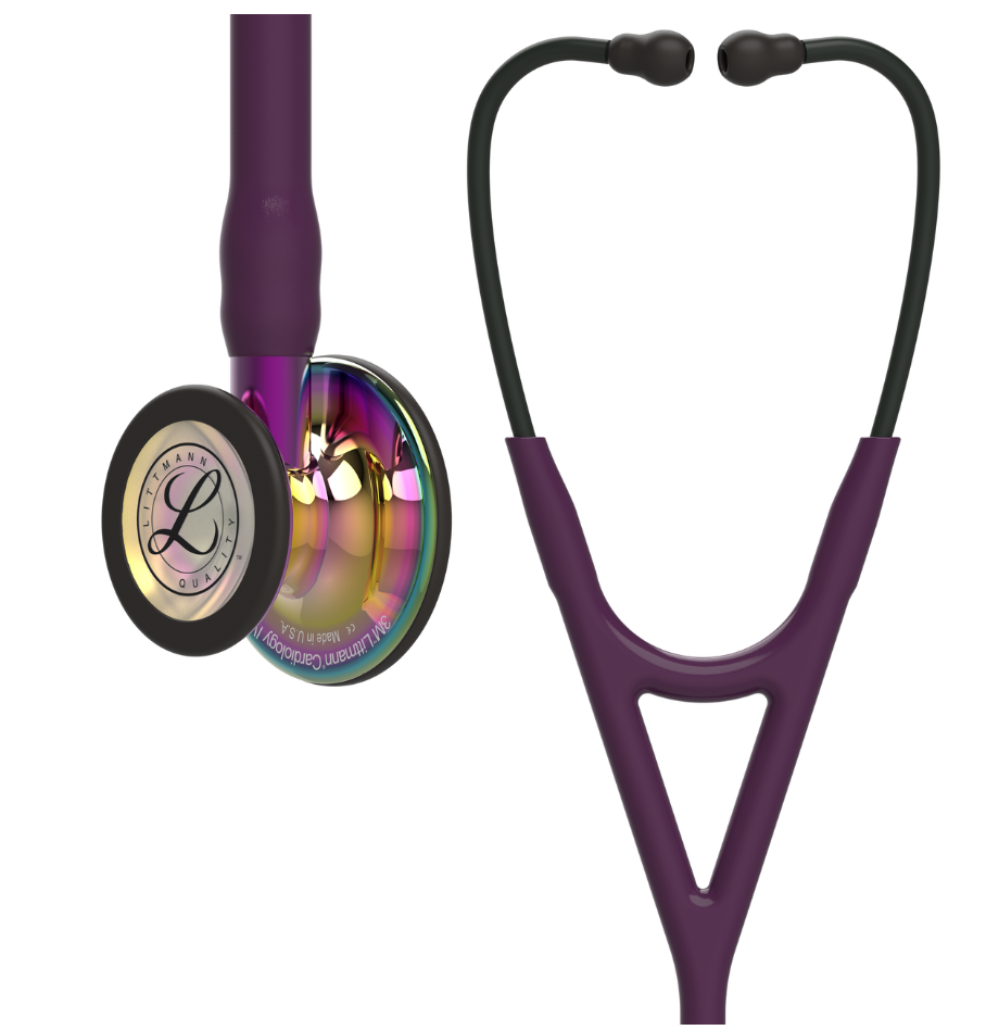 #6239 3M™ Littmann® Cardiology IV™ Diagnostic Stethoscope, High Polish Rainbow Chestpiece, Plum Tube, Violet Stem and Black Headset, 27 inch ( Limited Edition)