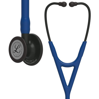 #6168 3M™ Littmann® Cardiology IV™ Diagnostic Stethoscope, Black-Finish Chestpiece, Navy Blue Tube, Black Stem and Headset, 27 inch