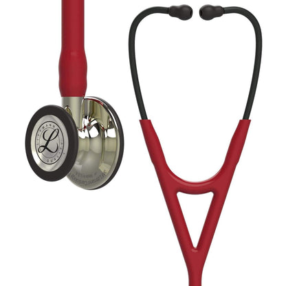 #6176 3M™ Littmann® Cardiology IV™ Diagnostic Stethoscope, Champagne-Finish Chestpiece, Black Headset, Burgundy