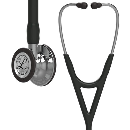 #6177 3M™ Littmann® Cardiology IV™ Diagnostic Stethoscope, Mirror-Finish Chestpiece, Black Tube, Stainless Headset, 27 inch