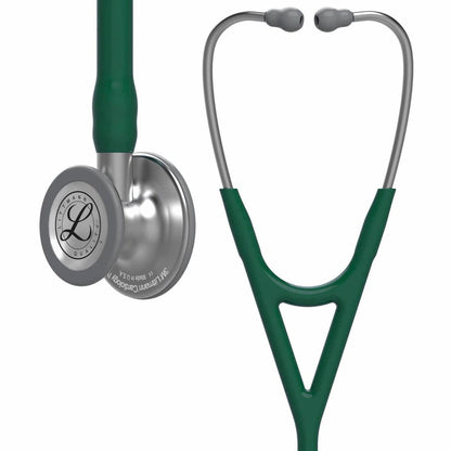 #6155 3M™ Littmann® Cardiology IV™ Diagnostic Stethoscope, Standard-Finish Chestpiece, Hunter Green Tube, 27 inch