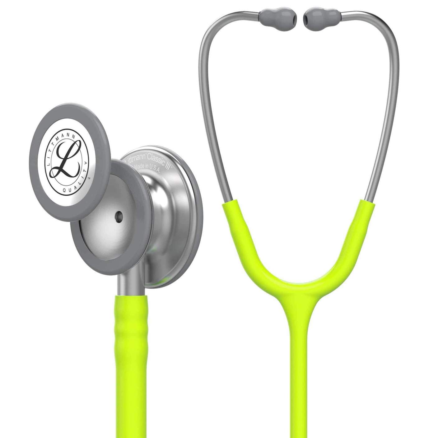 #5839 3M™ Littmann® Classic III™ Monitoring Stethoscope, Lemon-Lime Tube, 27 inch