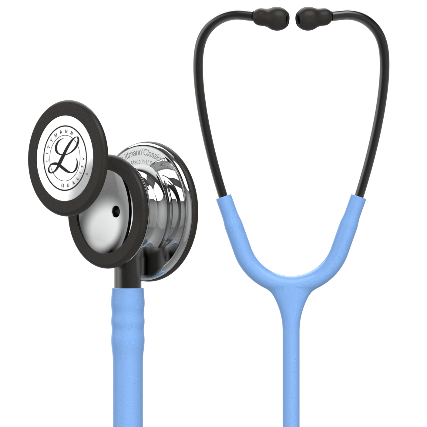 #5959 3M™ Littmann® Classic III™ Monitoring Stethoscope, Mirror Finish Chestpiece, Ceil Tube, Smoke Stem and Headset, 27 inch