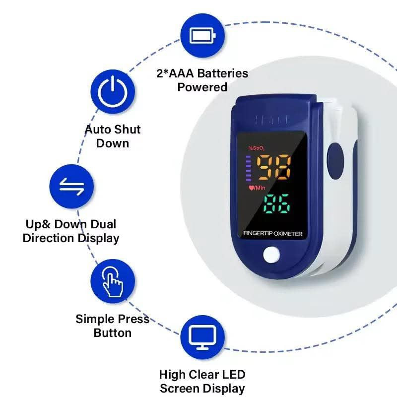 OLED Pulse Oximeter – Accurate SpO2 & Pulse Rate Monitor
– Fingertip pulse oximeter with bright OLED display for oxygen monitoring.