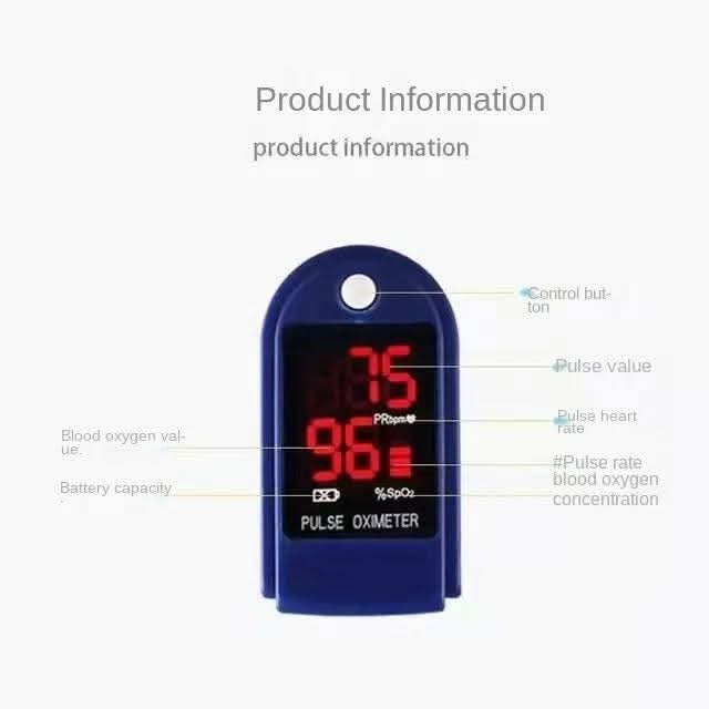 Portable Pulse Oximeter – SpO2 & Heart Rate Display
– Lightweight and easy-to-use pulse oximeter with accurate readings.