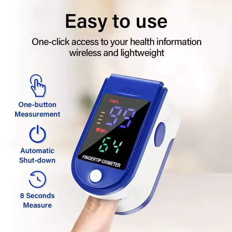 Fingertip Pulse Oximeter – OLED Screen & One-Touch Use
– Compact and durable pulse oximeter with a clear OLED screen.