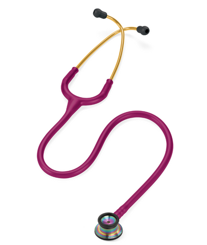 #2157 3M™ Littmann® Classic II Infant Stethoscope, Rainbow-finish Chestpiece, Raspberry Tube, 28 inch