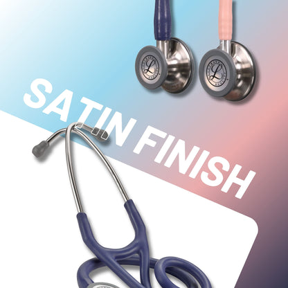 Littmann Satin Finish Stethoscope , Marine Blue, Rose Champagne, Midnight Blue, White Alabaster - Classic III & Cardiology IV