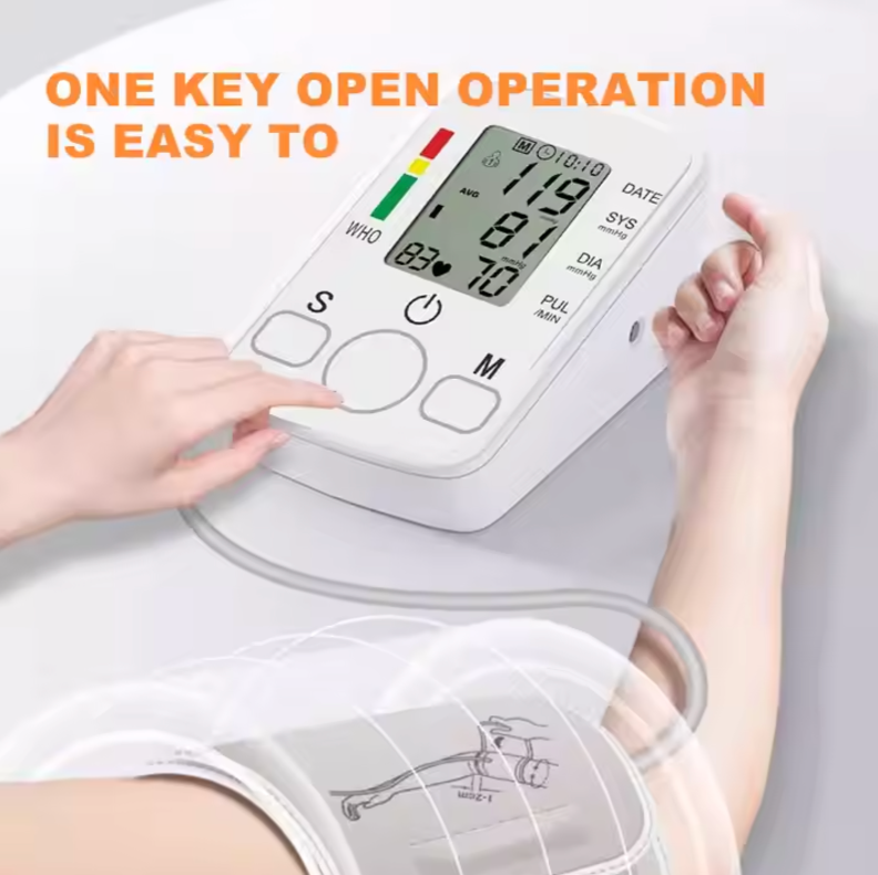 Automatic Digital BP Monitor – Fast & Accurate Readings
– One-touch blood pressure measuring device with an easy-to-read display.