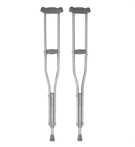 Pair of Adjustable Crutches – Lightweight & Sturdy Walking Support