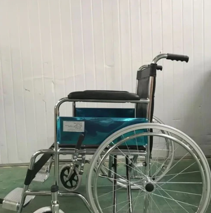 Chrome-Plated Wheelchair – Durable & Comfortable Mobility Aid