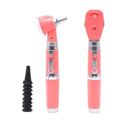 Pearl Pink Ophthalmoscope & Otoscope – Compact & Portable Diagnostic Set