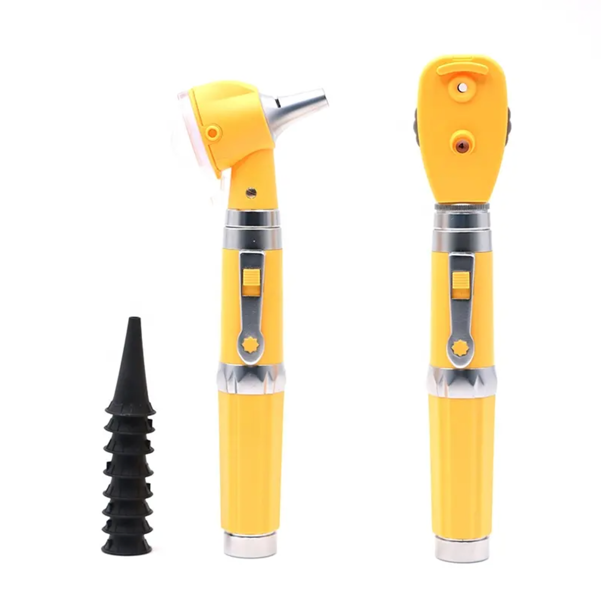 Yellow Ophthalmoscope & Otoscope – Bright LED Diagnostic Tool for ENT Exams