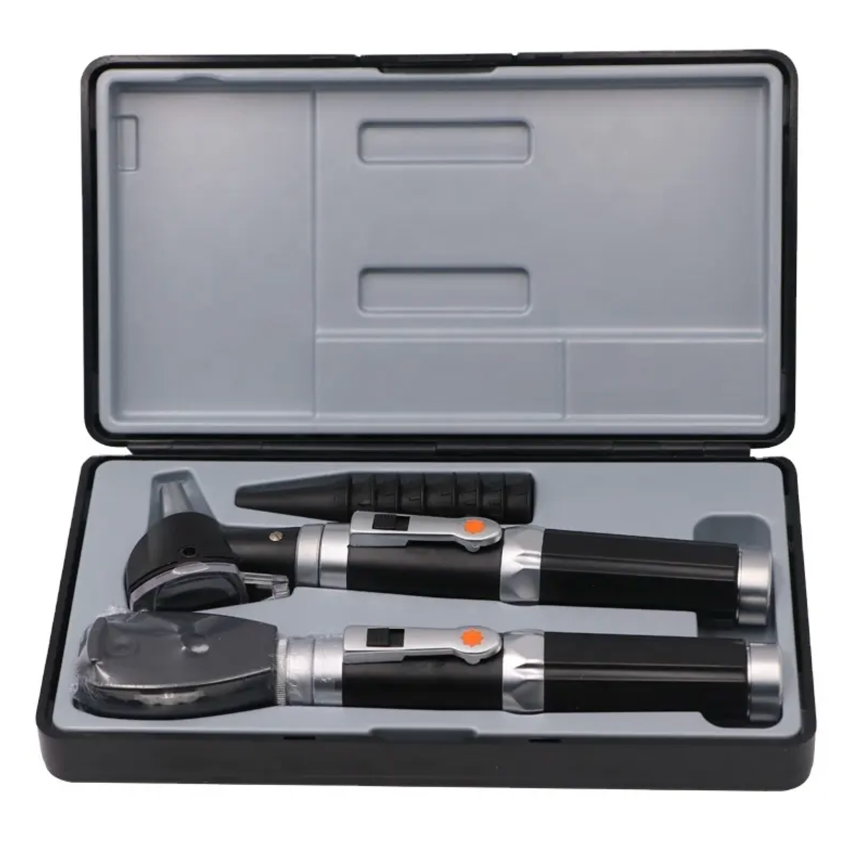 Portable ENT Diagnostic Set – Ideal for Clinics & Home Use
– Lightweight and battery-powered otoscope & ophthalmoscope for medical professionals.