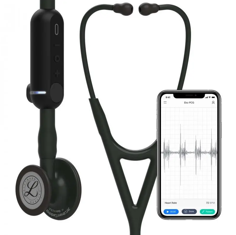 #8480 3M™ Littmann® CORE Digital Stethoscope, Black Chestpiece, Tube, Stem and Headset, 27 inch