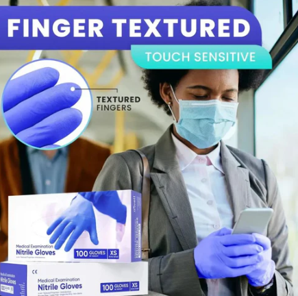 Medical-Grade Nitrile Gloves – Safe & Comfortable
– Latex-free, hypoallergenic nitrile gloves for medical and food safety.